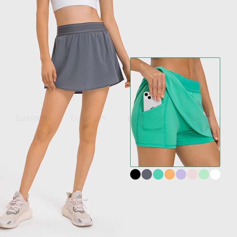 2 i 1 tennisshorts kvinnor