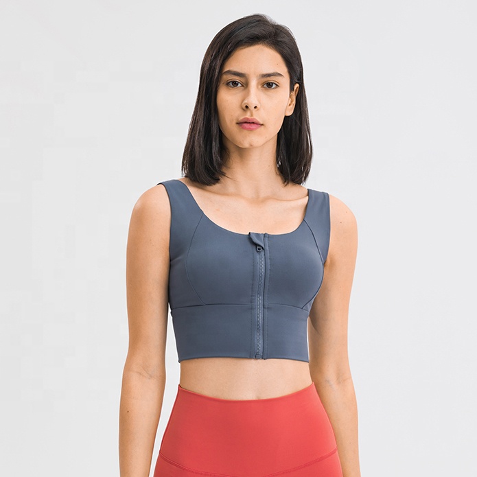 Front Zipper Running Sports BH