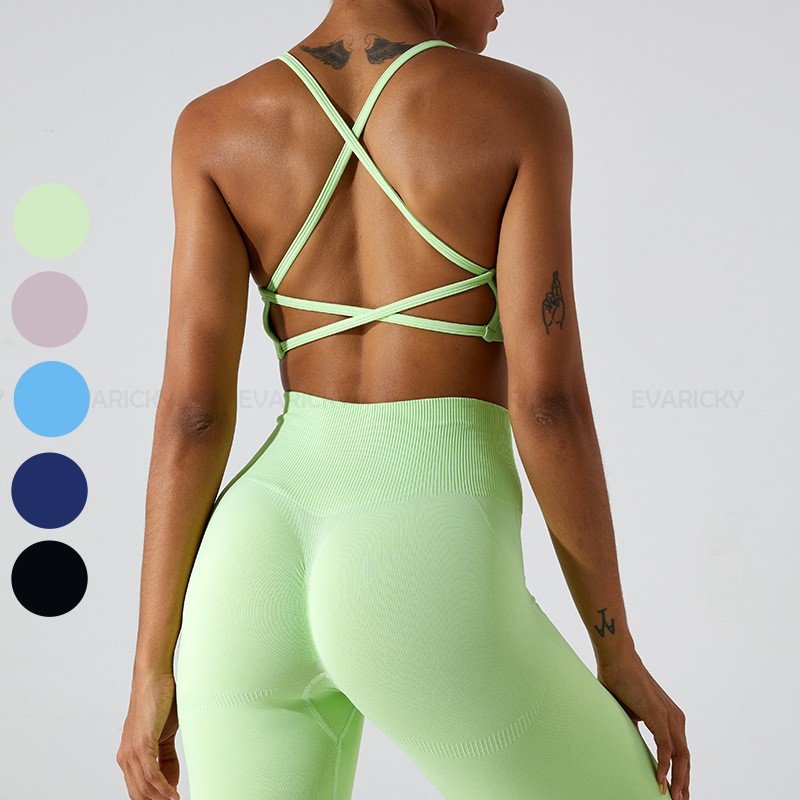Strappy stötsäker criss cross behå