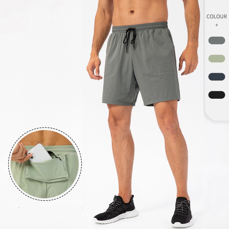 gymshorts med dragkedja bakficka